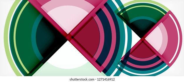 Multicolored round shapes abstract background, vector illustration