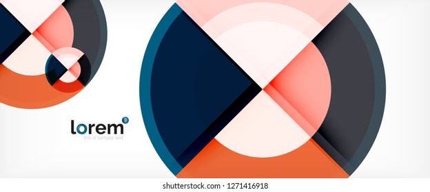 Multicolored round shapes abstract background, vector illustration