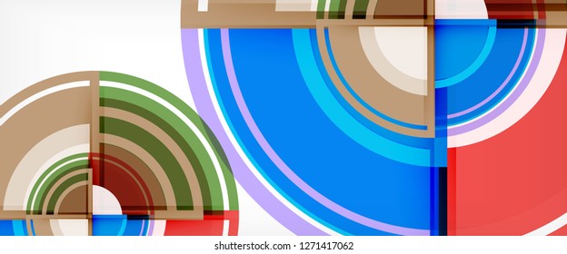 Fondo abstracto de formas redondeadas multicolores, ilustración vectorial