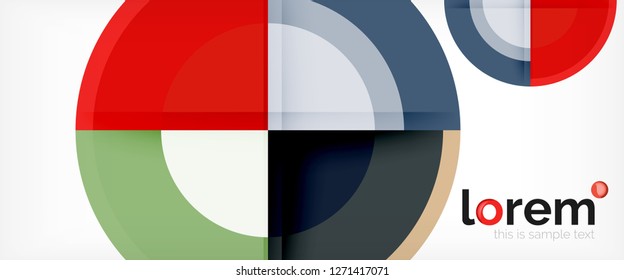 Fondo abstracto de formas redondeadas multicolores, ilustración vectorial
