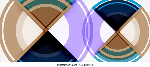 Fondo abstracto de formas redondeadas multicolores, ilustración vectorial