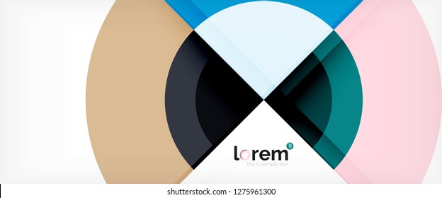 Multicolored round shapes abstract background, vector illustration
