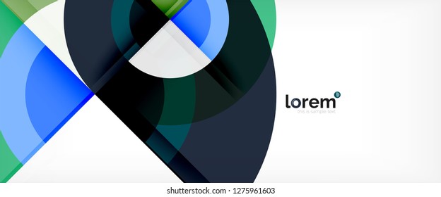 Multicolored round shapes abstract background, vector illustration