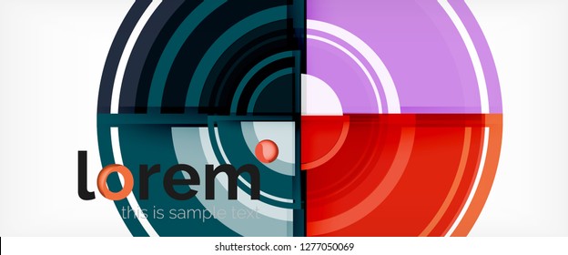 Fondo abstracto de formas redondeadas multicolores, ilustración vectorial