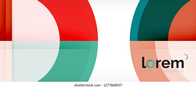 Multicolored round shapes abstract background, vector illustration