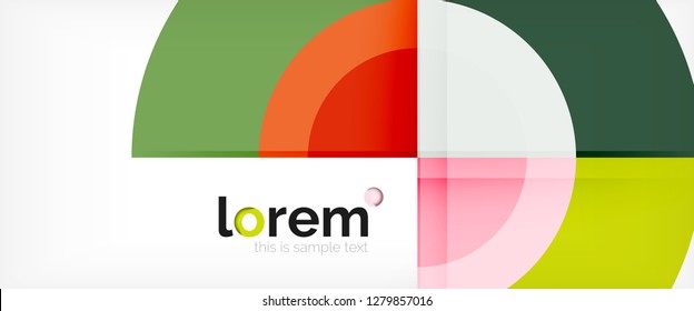 Fondo abstracto de formas redondeadas multicolores, ilustración vectorial