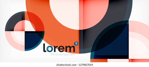 Multicolored round shapes abstract background, vector illustration