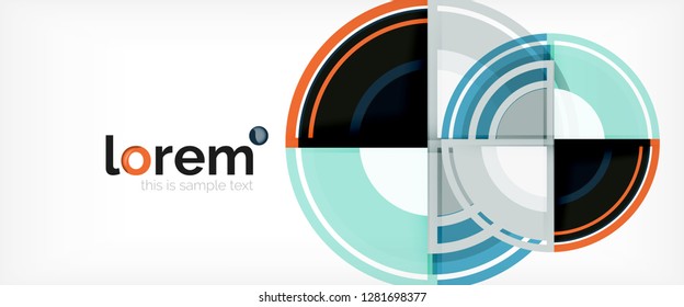 Multicolored round shapes abstract background, vector illustration