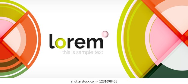 Multicolored round shapes abstract background, vector illustration