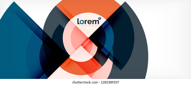 Multicolored round shapes abstract background, vector illustration