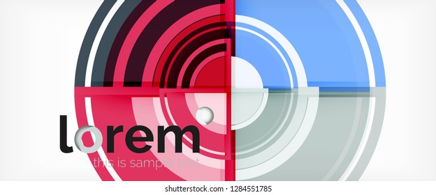 Multicolored round shapes abstract background, vector illustration