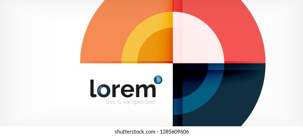 Fondo abstracto de formas redondeadas multicolores, ilustración vectorial