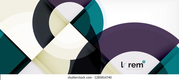 Multicolored round shapes abstract background, vector illustration