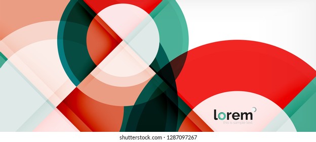 Multicolored round shapes abstract background, vector illustration
