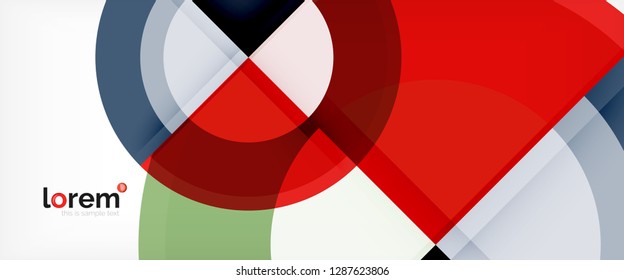 Multicolored round shapes abstract background, vector illustration