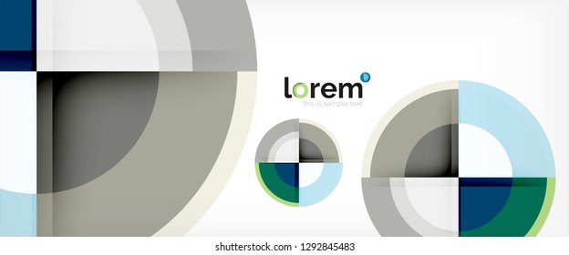Multicolored round shapes abstract background, vector illustration