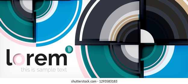Multicolored round shapes abstract background, vector illustration