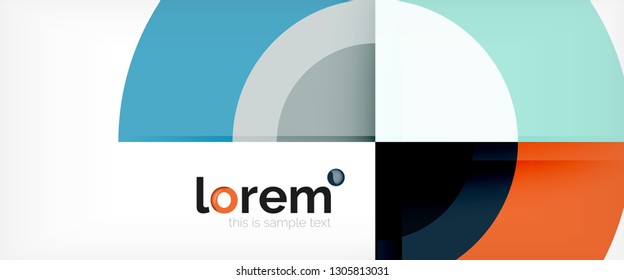 Multicolored round shapes abstract background, vector illustration