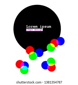 Multicolored rounds background with transparent effect. Vector 10 eps background with sample text for cover, design, banner, web