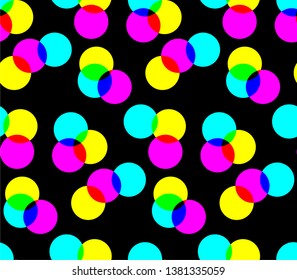 Multicolored rounds pattern with transparent effect. Seamless vector 10 eps background for cover, design, textile,  banner, web and fabric