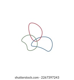 Multi-colored rubber bands for money