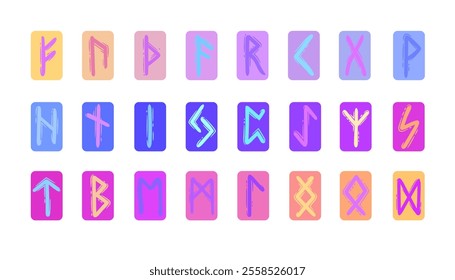 Multi-colored Runes in rectangular frames