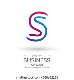 Multi-colored S Letter Logo, alphabet logo design.