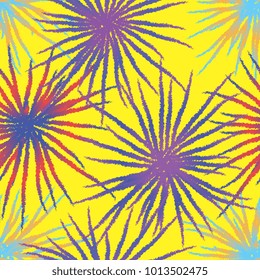 multicolored salute on a yellow background