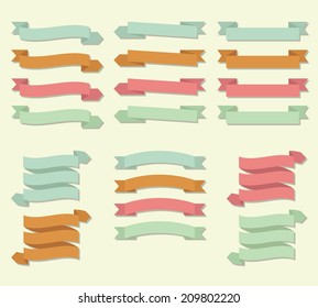 Multicolored Scroll Banners Vector Collection