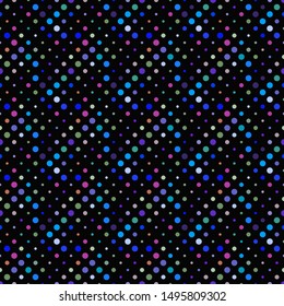 Multicolored seamless dot pattern background - abstract multicolor vector graphic design