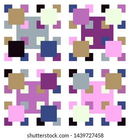 Multicolored seamless pattern, background of squares.