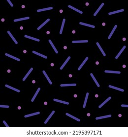 
patrón multicolor sin fisuras. líneas y círculos brillantes sobre un fondo negro. fondo e impresión. fondo de pantalla. abstracción