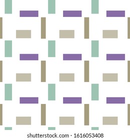Multicolored seamless pattern with different figures. Vector abstract chaotic texture with geometrical shapes. Simple figures background.