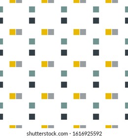 Multicolored seamless pattern with different figures. Vector abstract chaotic texture with geometrical shapes. Simple figures background.