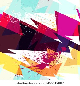 Multicolored seamless pattern. Urban design.