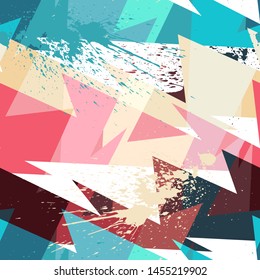 Multicolored seamless pattern. Urban design.