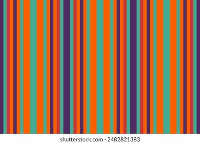 Multicolored seamless vertical pattern, cover textile lines stripe. Dimensional vector texture background fabric in bright and teal colors palette.
