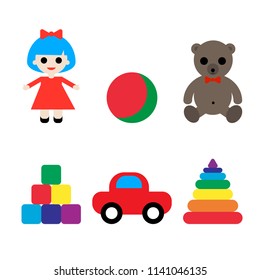 multicolored set of toys 