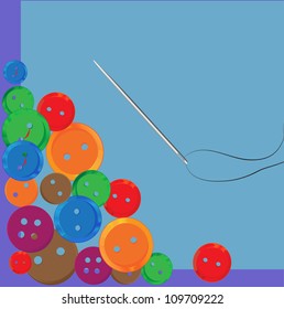 Multicolored Sewing Items.