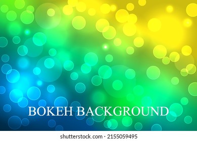 Multicolored shimmering bokeh background. Defocused blurry light. Abstract vector background.