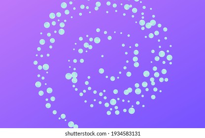 Multicolored Shine FallingFestive Blue Background. Colorful Festival Round Postcard. Vector Texture. Unicorn Invitation Wallpaper.