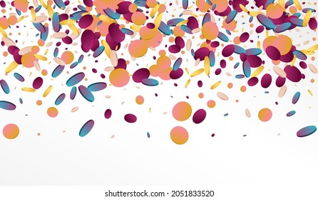 Multicolored Shine Happy Grey Background. Hologram Fun Splash Postcard. Carnaval Banner. Gradient Transparent Backdrop.