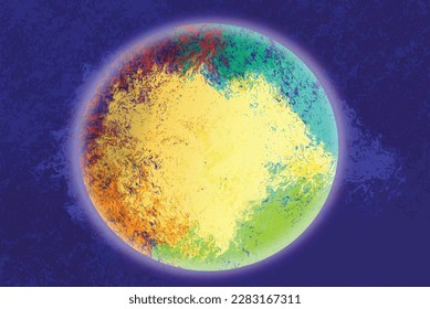 multicolored shining vector Earth in space for background or wallpaper