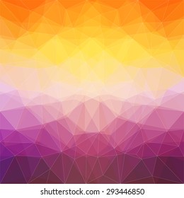 multicolored shiny polygon, triangle, background, low poly, vector illustration.