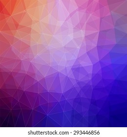 multicolored shiny polygon, triangle, background, low poly, vector illustration.