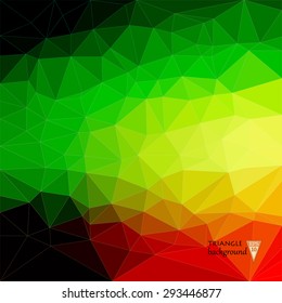 multicolored shiny polygon, triangle, background, low poly, vector illustration.