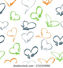 Multicolored sketch hearts pattern.  Multicolor Figures.  Texture for print and Banner. Print for banners, posters, t-shirts and textiles