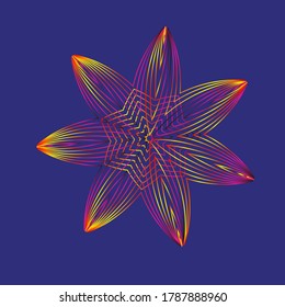 mehrfarbiger Schneeflocken; blauer Hintergrund; Schneeflocke; Blume; Regenbogenschneeflocken; Hintergrund