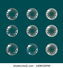 multicolored soap bubbles illustration vector