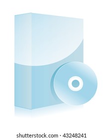 Multicolored software boxes with cd disks